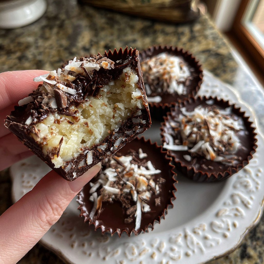 Valentines Treats Chocolate Coconut Cups