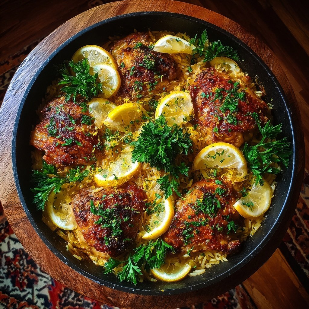 Skillet Lemon Chicken With Orzo