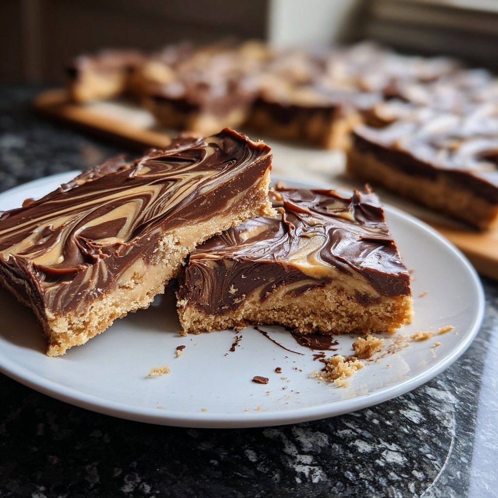 Chocolate Tahini Swirl Bars