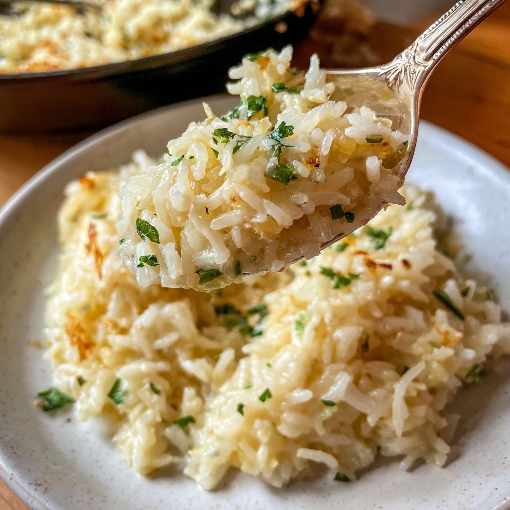 Creamy Lemon Garlic Rice