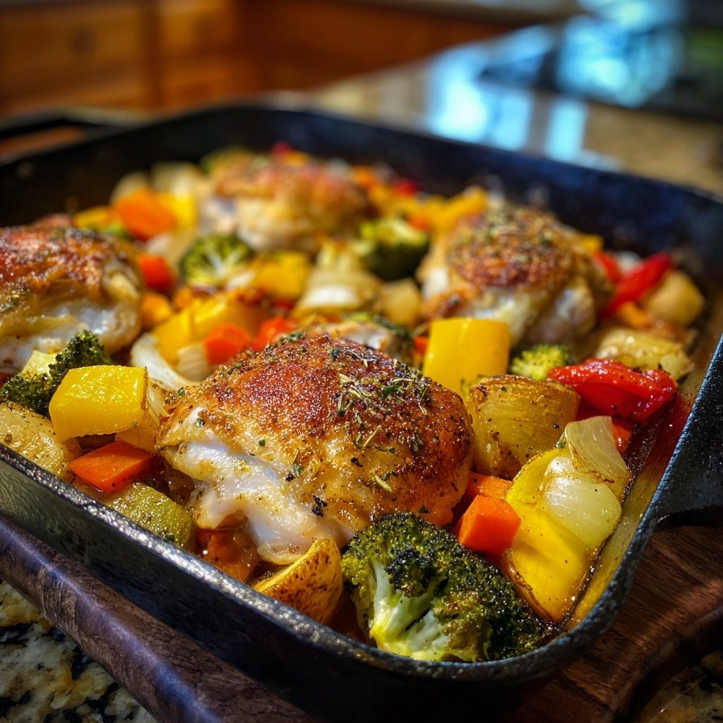 One Pan Easy Healthy Dinner Chicken