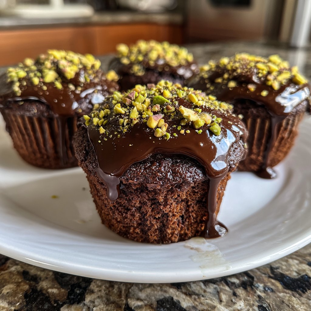 Chocolate Pistachio Cupcakes