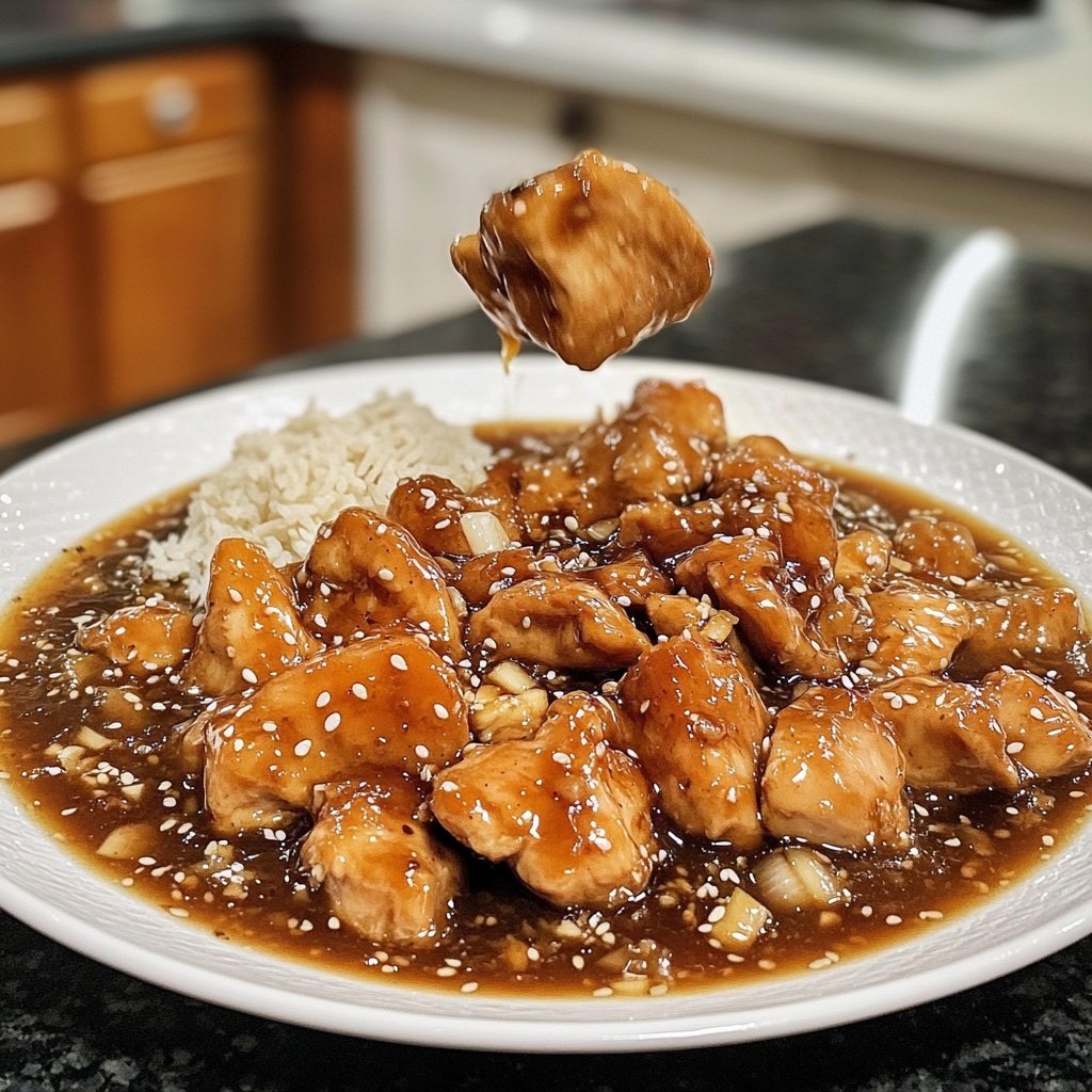 Caramelised Soy Chicken in Garlic Ginger Broth with Rice