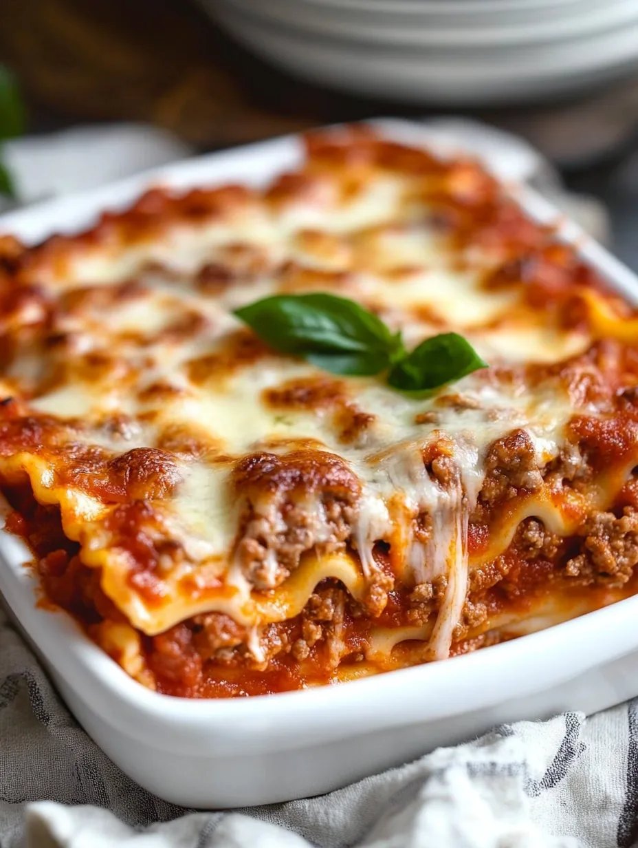 Classic Lasagna with Meat Sauce