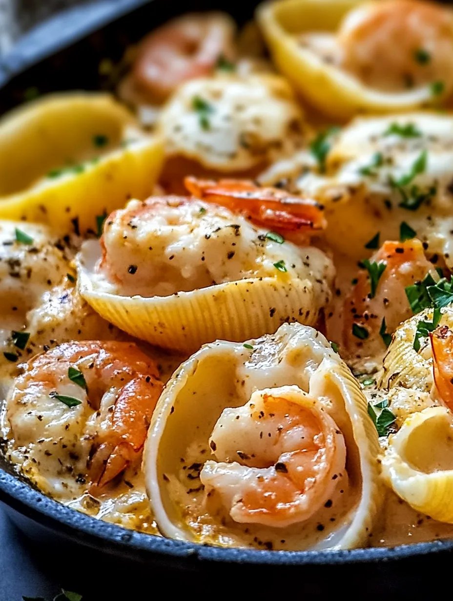 Creamy Seafood Stuffed Shells