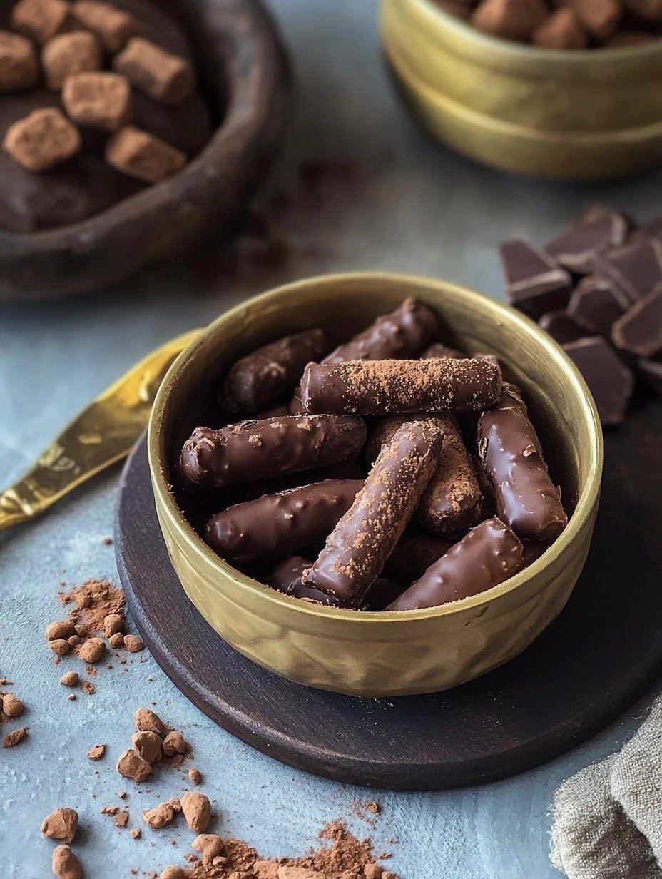 Chocolate Cigar Cookies (No Bake)