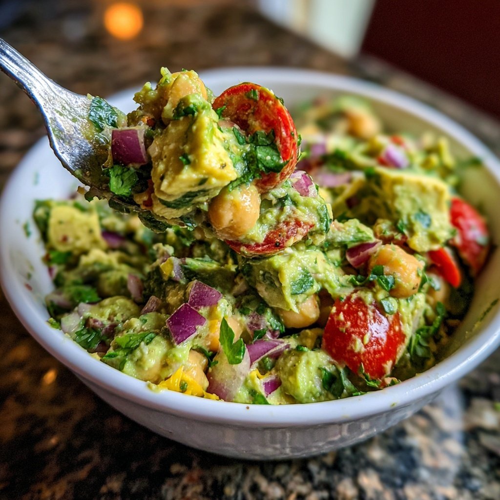 Healthy & Light Avocado Chickpea Salad