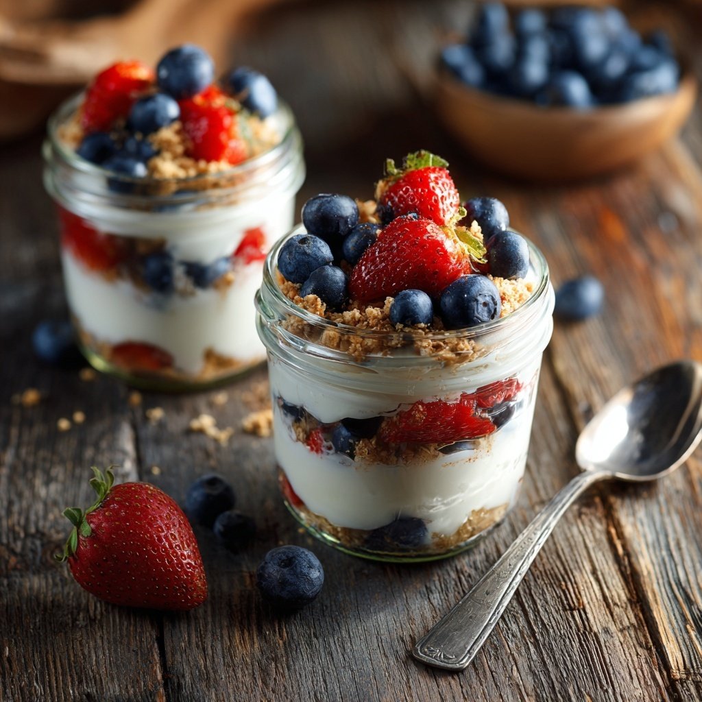 Valentine Breakfast Berry Yogurt Parfaits