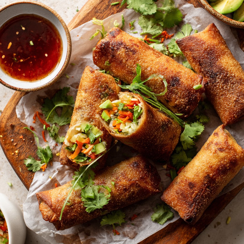 Super Bowl Veggie Spring Rolls