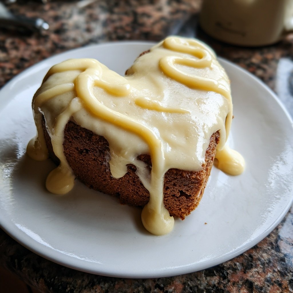 Mini Heart Cake with Honey Cream Filling