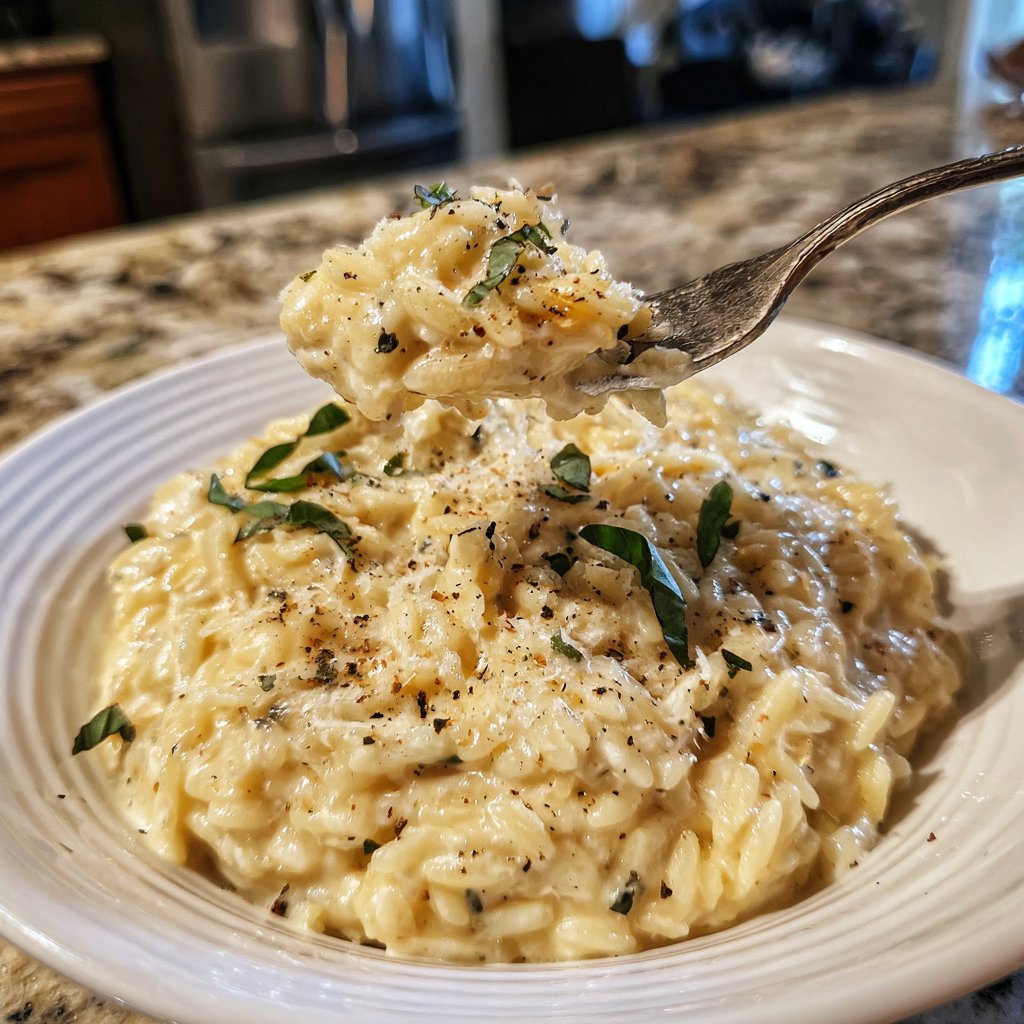 Romantic Creamy Orzo for Two