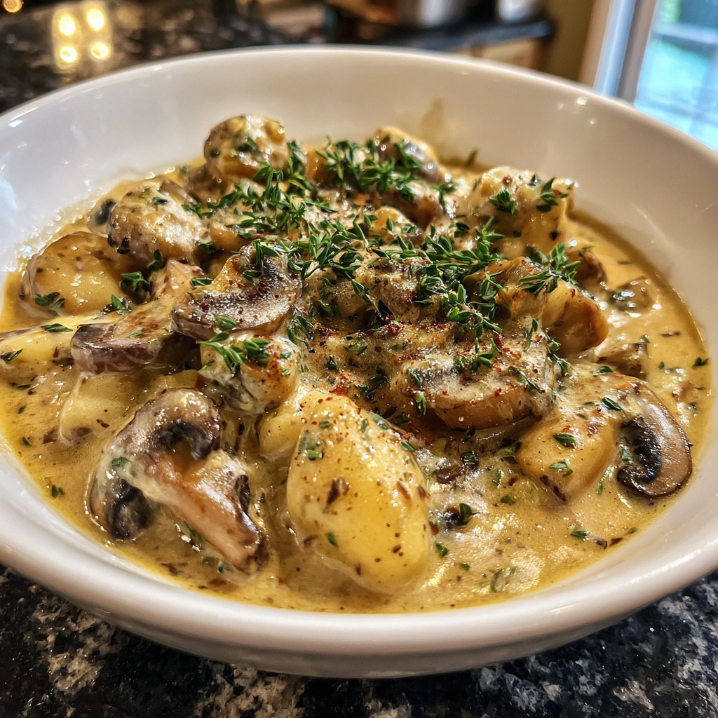 Creamy Mushroom White Bean Stew