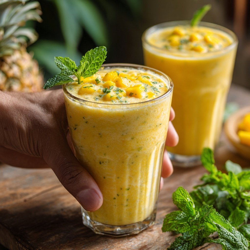 Mango Pineapple Breakfast Smoothie