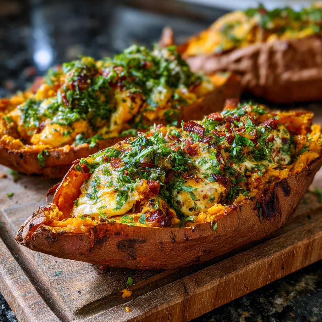 Valentine Dinner Stuffed Sweet Potatoes