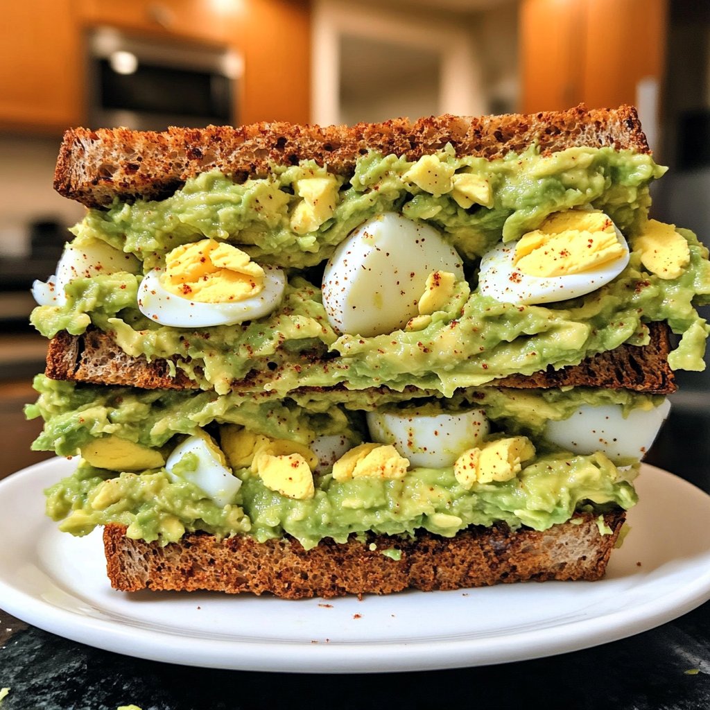 Budget-Friendly Avocado Egg Salad Sandwich Lunch