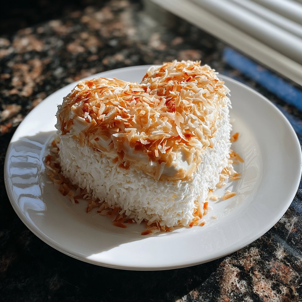 Mini Heart Cake with Coconut Cream