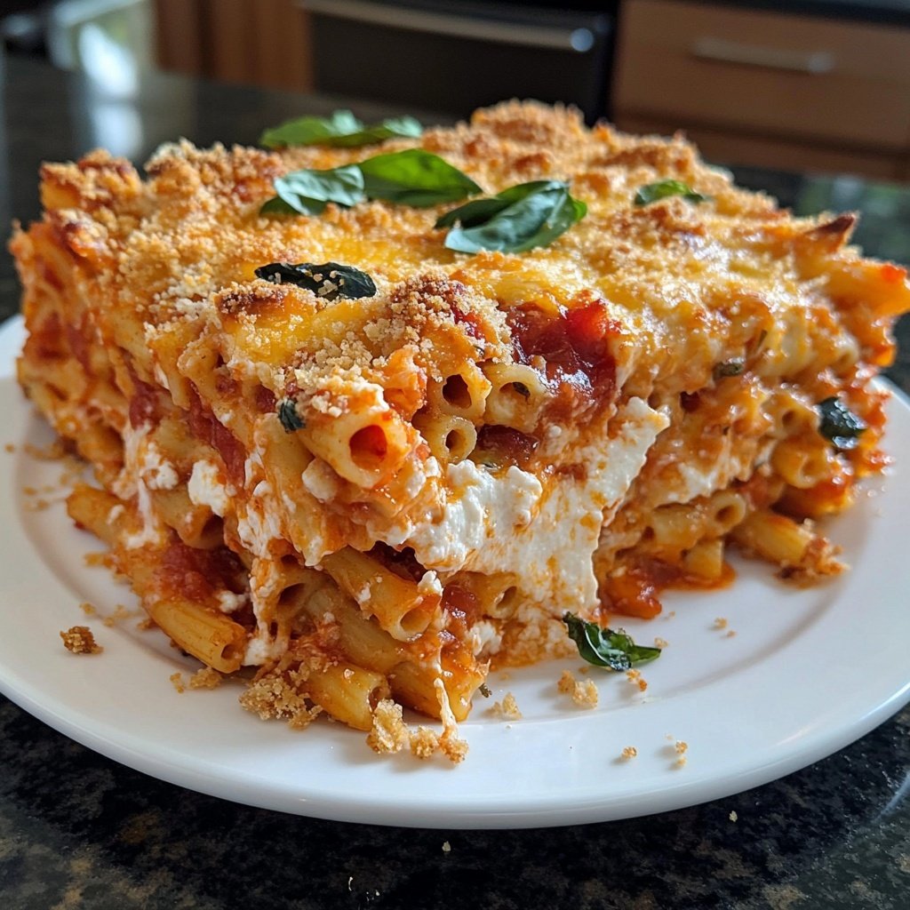 Healthy Baked Ziti Casserole Recipe