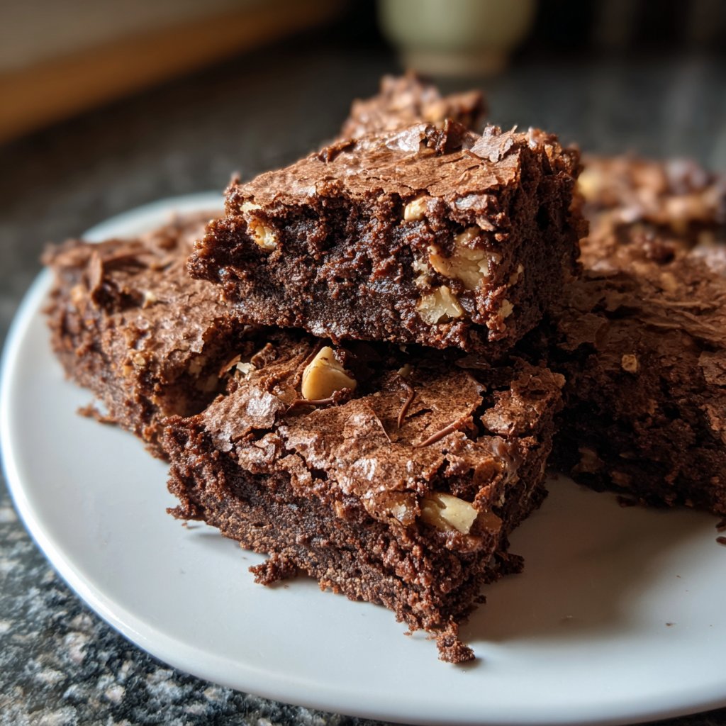 Cottage Cheese Brownies with Hazelnuts