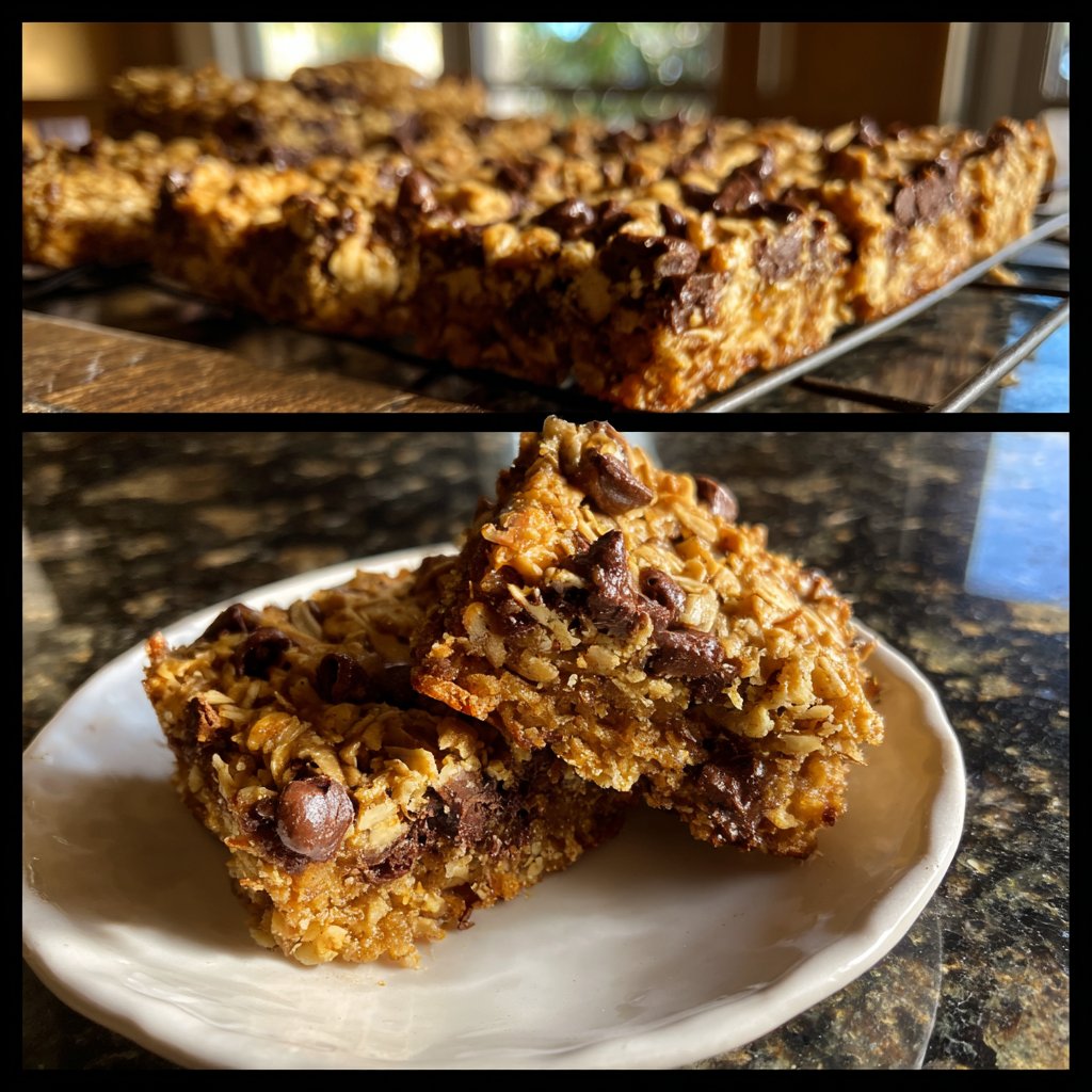 Chocolate Almond Oat Squares